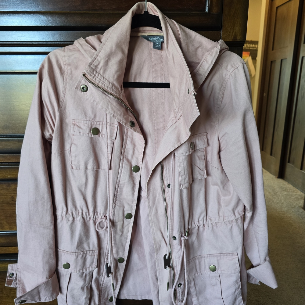Market & Spruce Light Pink Utility Jacket